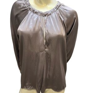 Zara  Women's Satin effect Blouse - silver grey